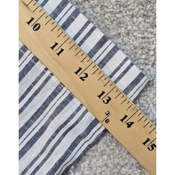 BeachLunchLounge Striped Tie Waist Linen Cotton Jumpsuit Women's Size Medium - Picture 15 of 16